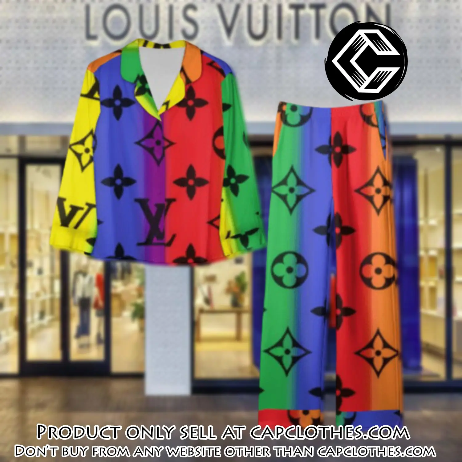 Trending luxury lv satin pajama set pjs1110 cc1735240